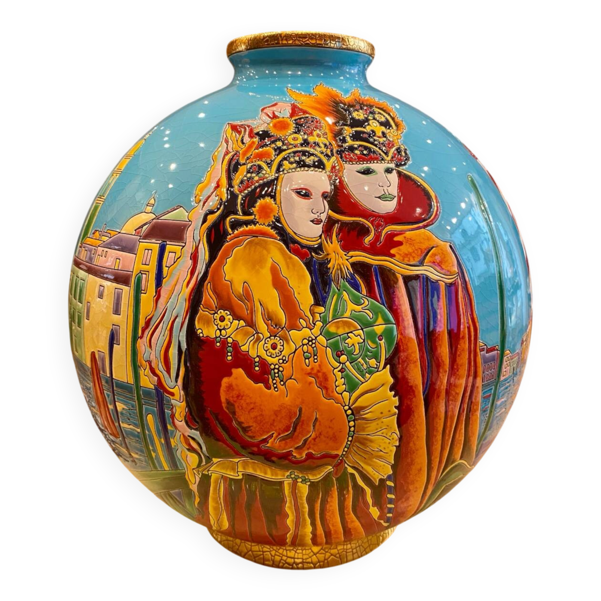 Vase Émaux de Longwy