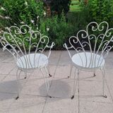 2 fauteuils en fer forgé