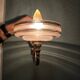 Brass wall sconces and Czechoslovak Art Deco globes