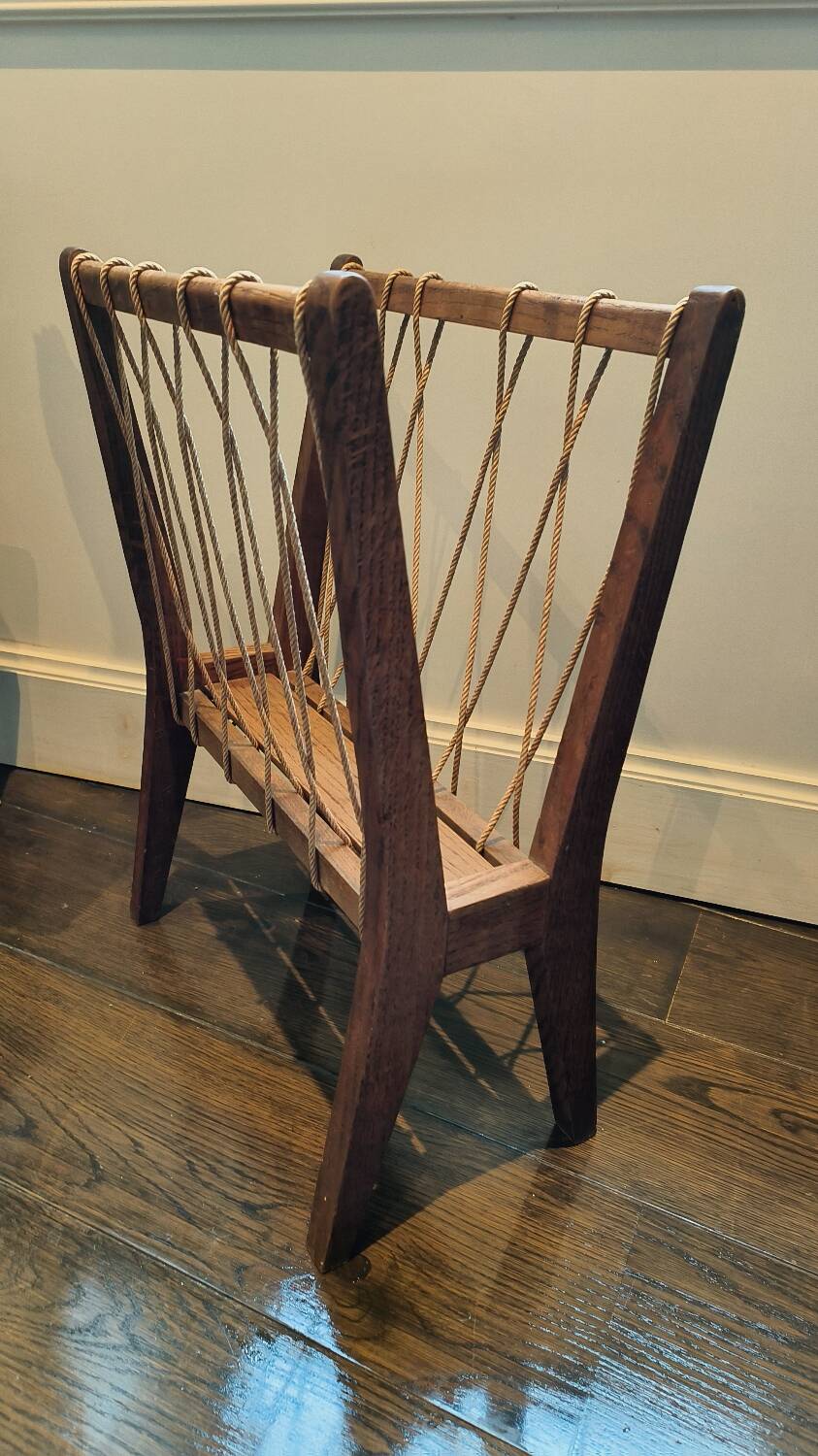 Vintage Scandinavian magazine rack