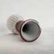 Small brown vintage vase with white enamels