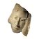Marble bust/mask sculpture, Georg Glaser "Woman's Face" ca 1980
