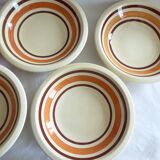 Set of 4 hollow earthenware plates