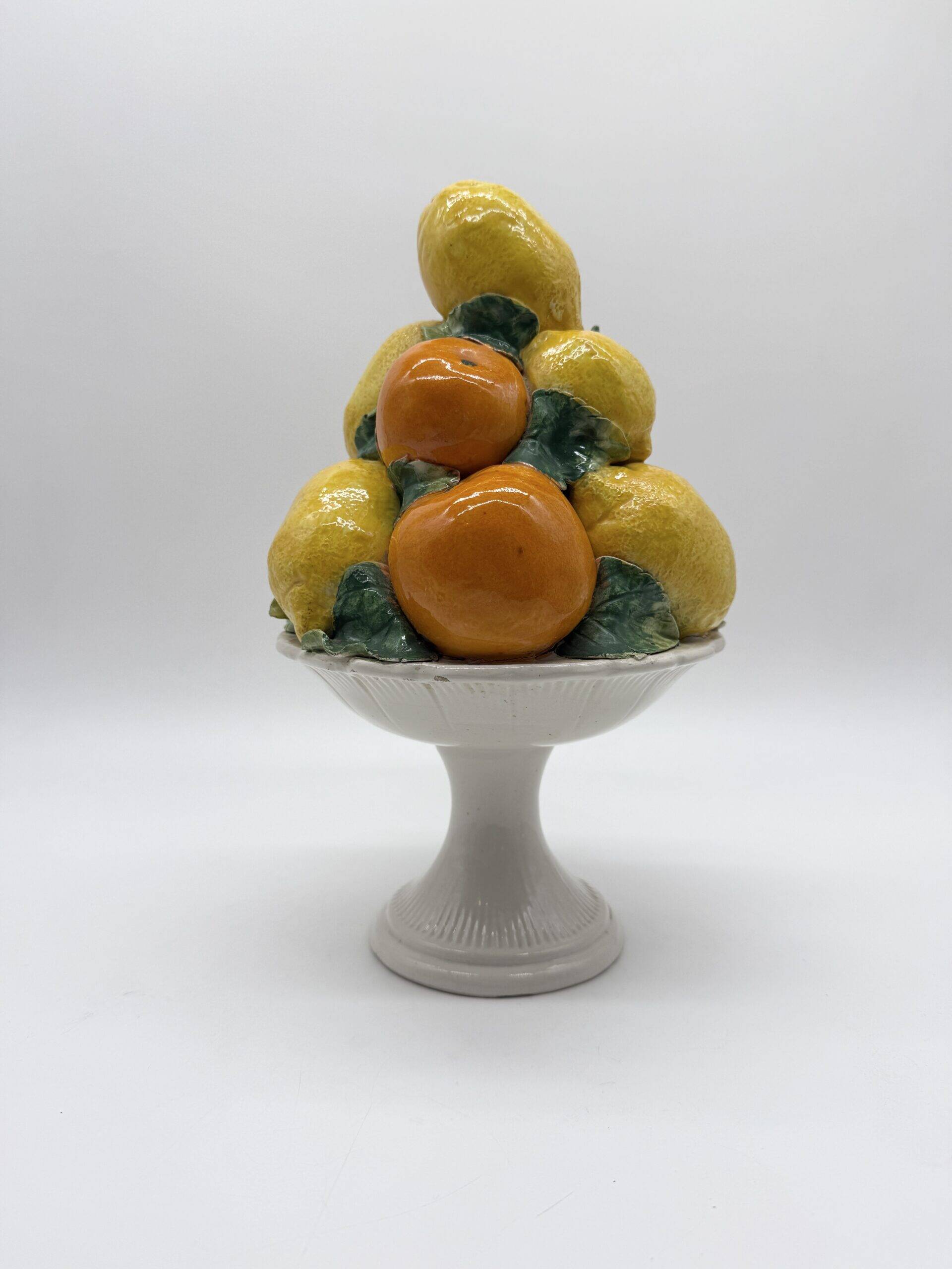 Majolica centrepiece – "Citrus Basket", Italy 1960s