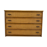 Vintage dresser in rattan 1970/1980