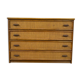 Vintage dresser in rattan 1970/1980
