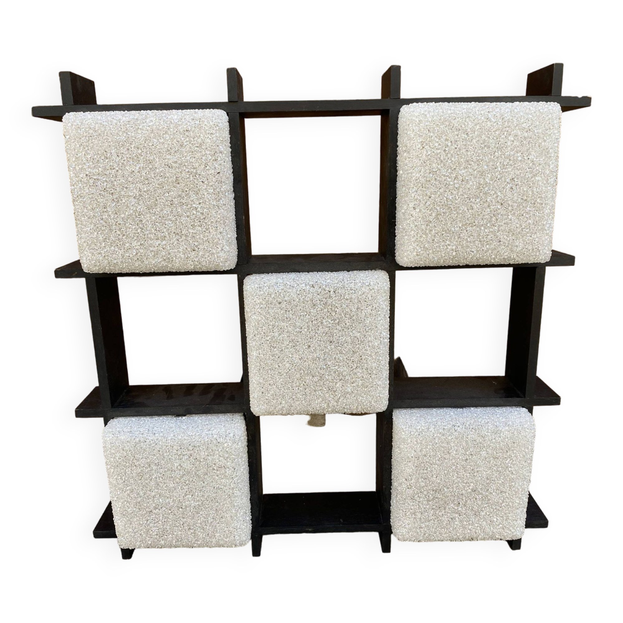 Scandinavian Wall/Ceiling Lamp Blackened Wood And Perpex 1960