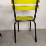 18 yellow metal bistro chairs