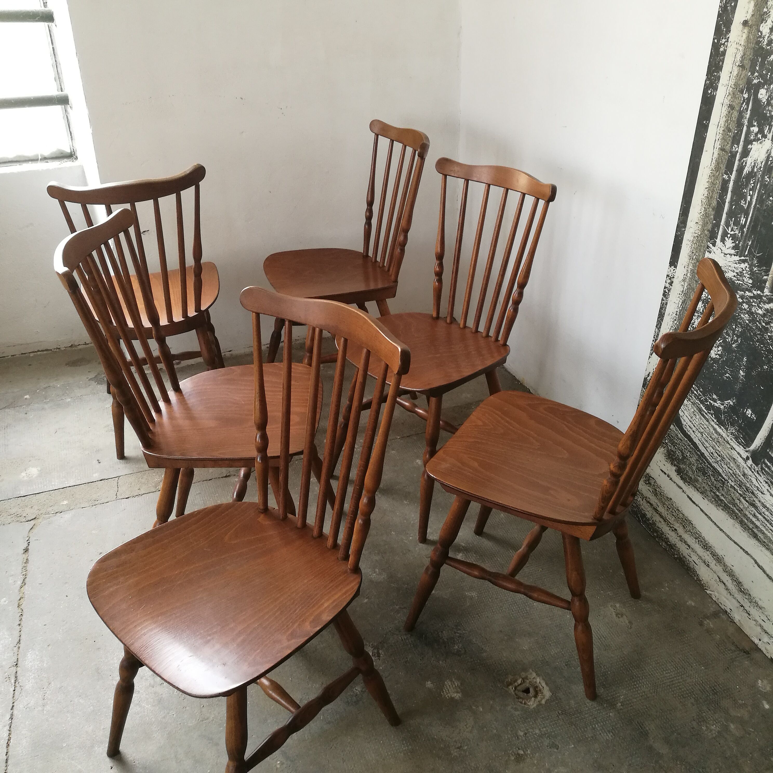 Set of 6 chairs bistro Tacoma by Baumann