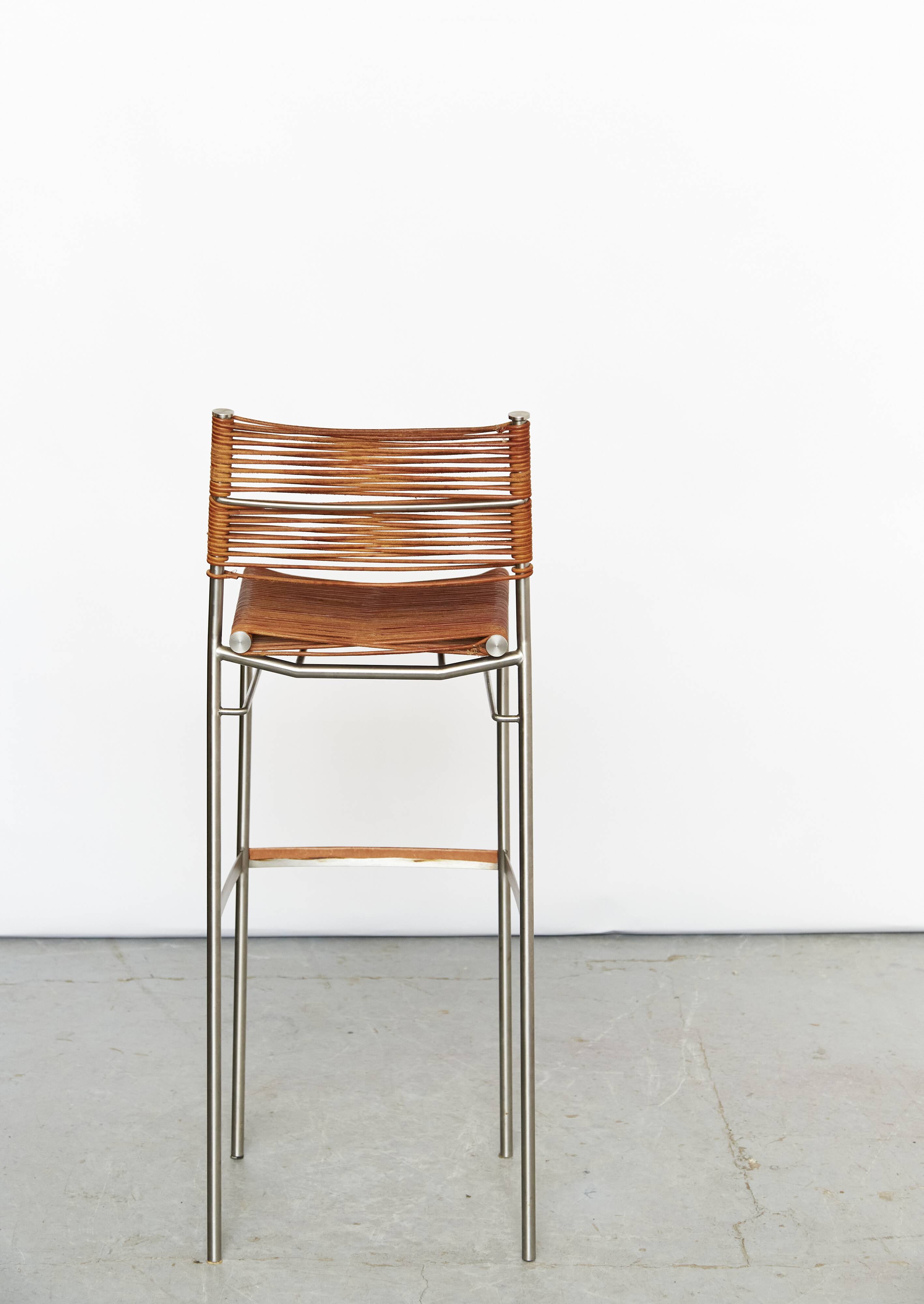 Pair of Tito Agnoli Barstools "MissB" for Pierantonio Bonacina