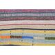 Vintage Turkish Oushak Handmade Wool Cotton Beige Kilim Area Rug 129x210