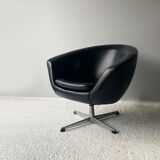 Mid century Swedish 1960’s swivel ‘pod’ chair by Overman