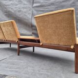 Modular teak sofa, Scandinavian vintage 1960s
