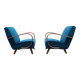 1930 Jindrich Halabala Bentwood Armchair in Teal Velvet