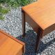 Pair of Scandinavian-style teak bedside tables from the 1970s.