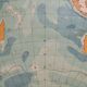 Vintage large format school map - Indian Ocean