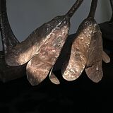 Paire de lampes brutalistes en bronze