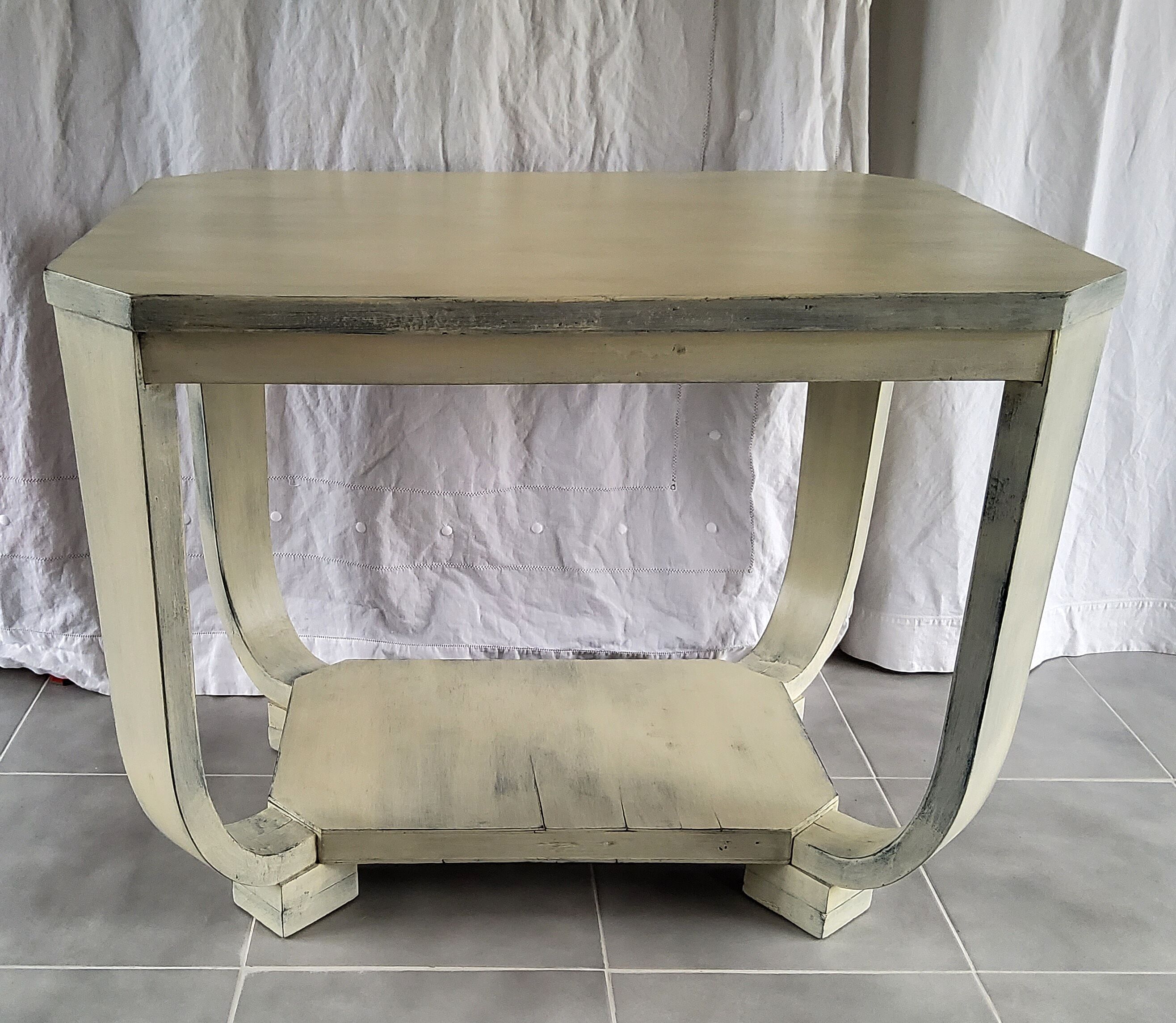 Patinated Art Deco coffee table