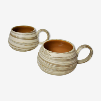 2 mugs céramique-argile