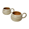 2 ceramic-clay mugs
