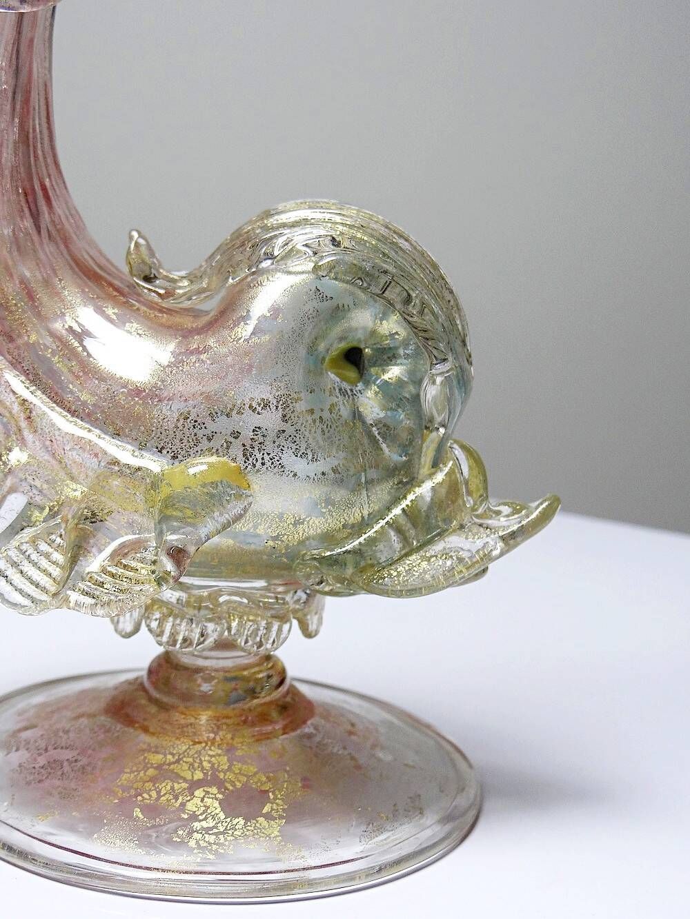 Dolphin ewer by Antonio Salviati in Murano glass, 19th century
