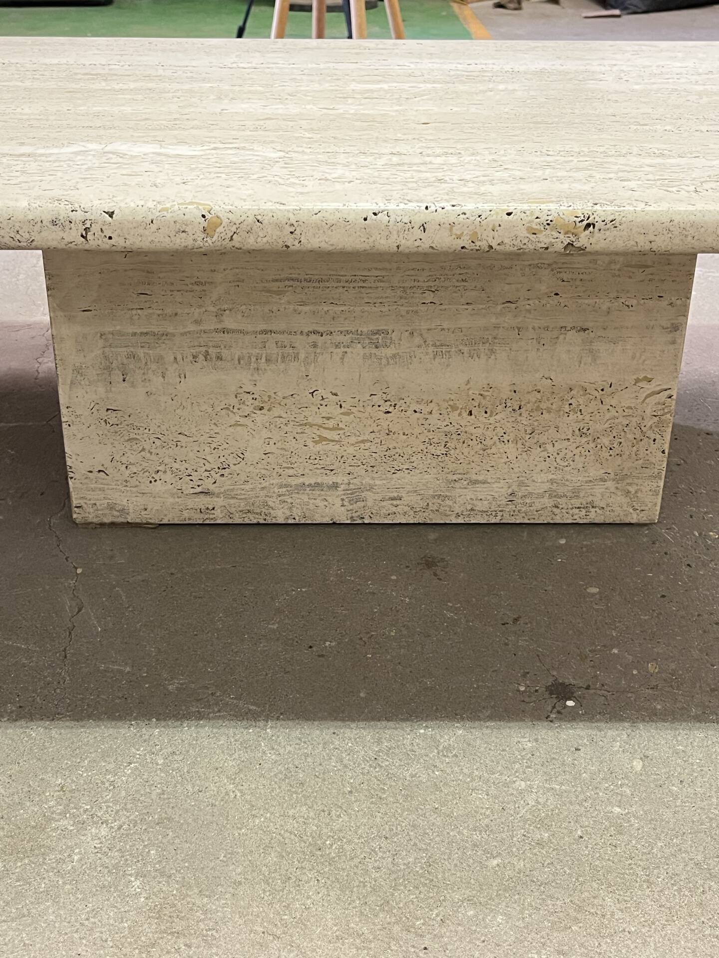 1970s travertine coffee table