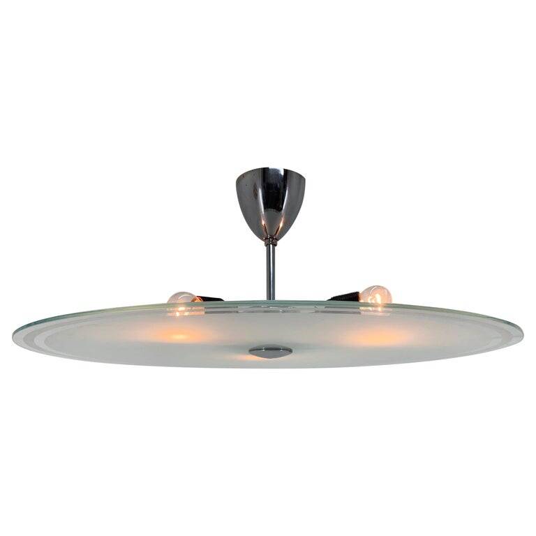 Large Bauhaus Functionalism Pendant, Art Deco, 1930s
