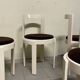 Lacquered wooden chairs with fabric, 1970s, set of 4