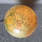 Art Deco glass and metal globe with functional lighting