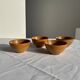 Lot de 4 petits bols marrons en verre H12 D13