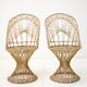 Pair of Chairs, Patio Russell Woodard Wicker Effect, 1960s