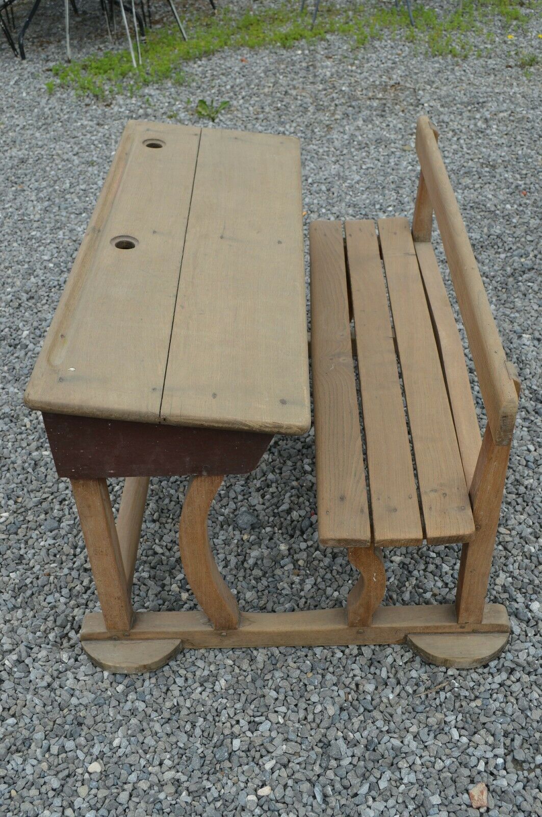 Wooden school desk