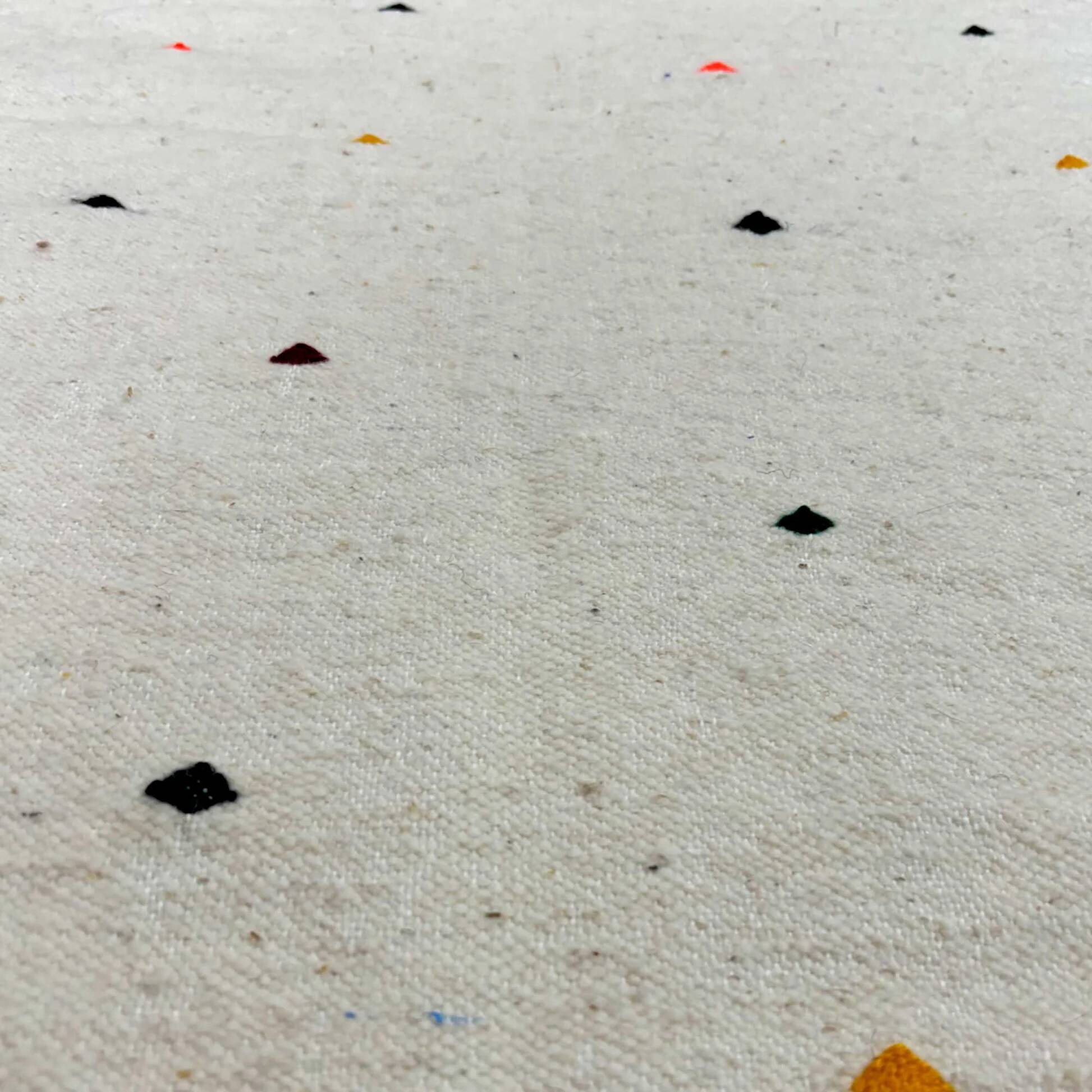 Berber kilim rug • minimalist design with colorful dots