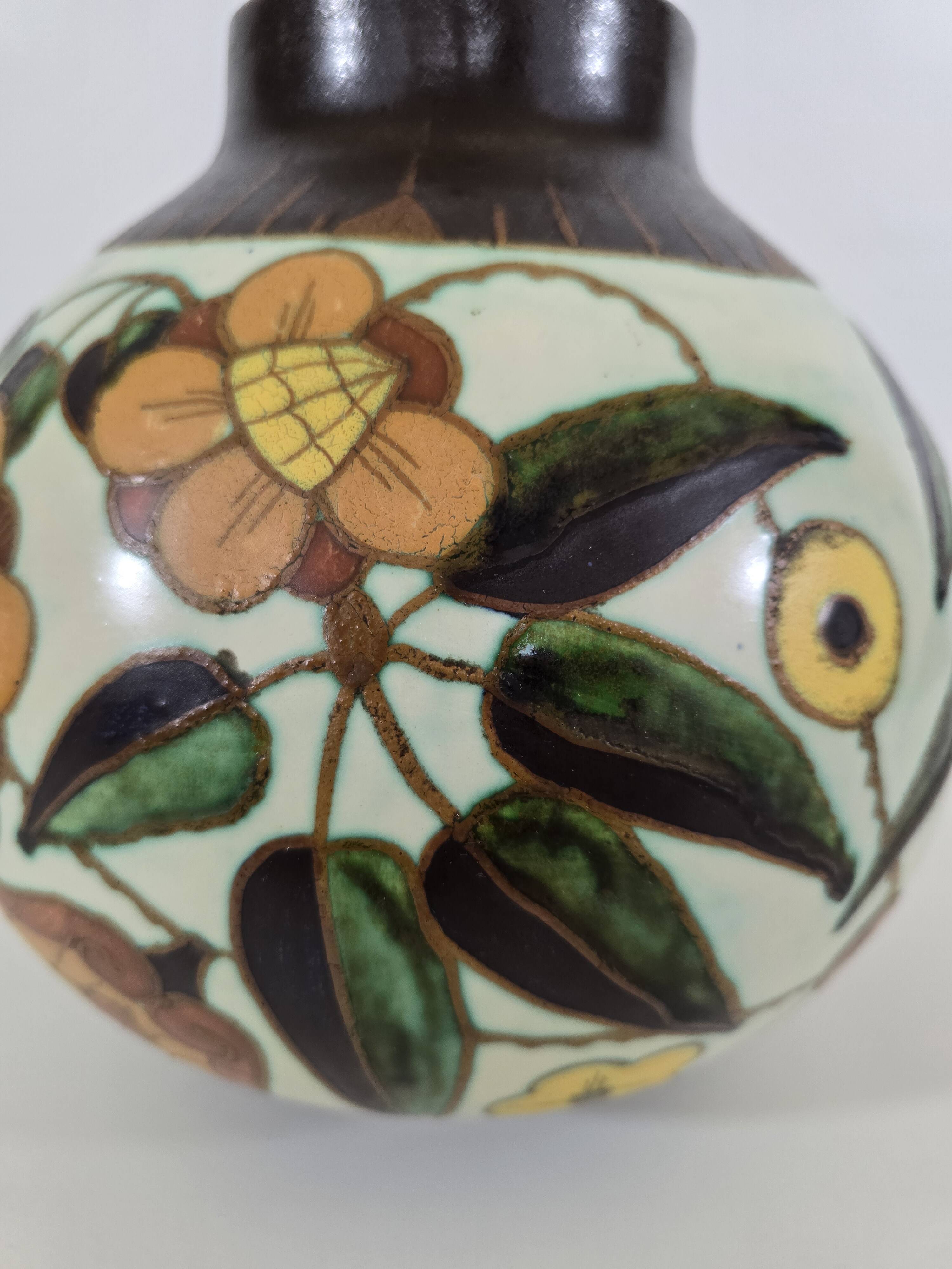 Art Deco vase by Charles Catteau for Boch Frères Keramis, model D1847