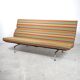 Compact sofa Eames Vitra Alexander Girard Miller stripe fabric