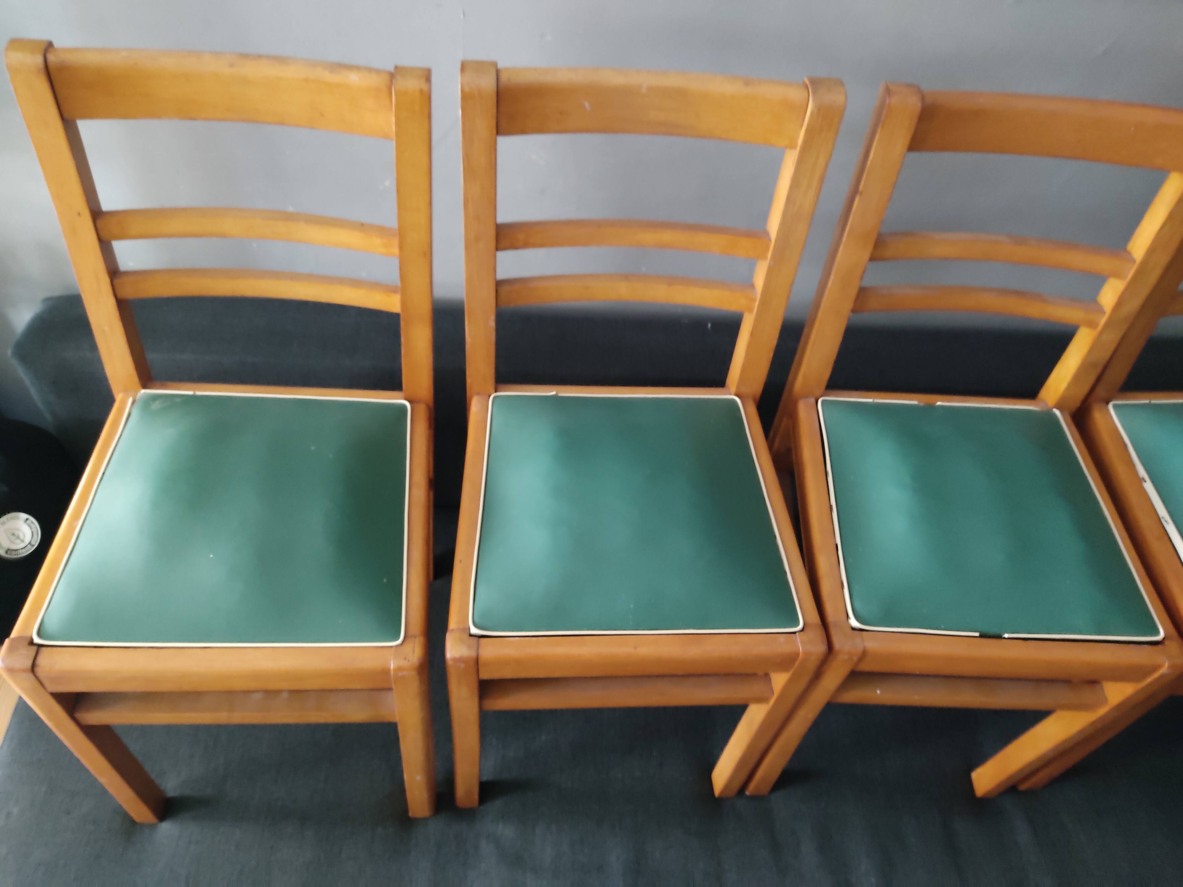 4 vintage bistro chairs 1950