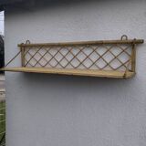 Vintage rattan wall shelf