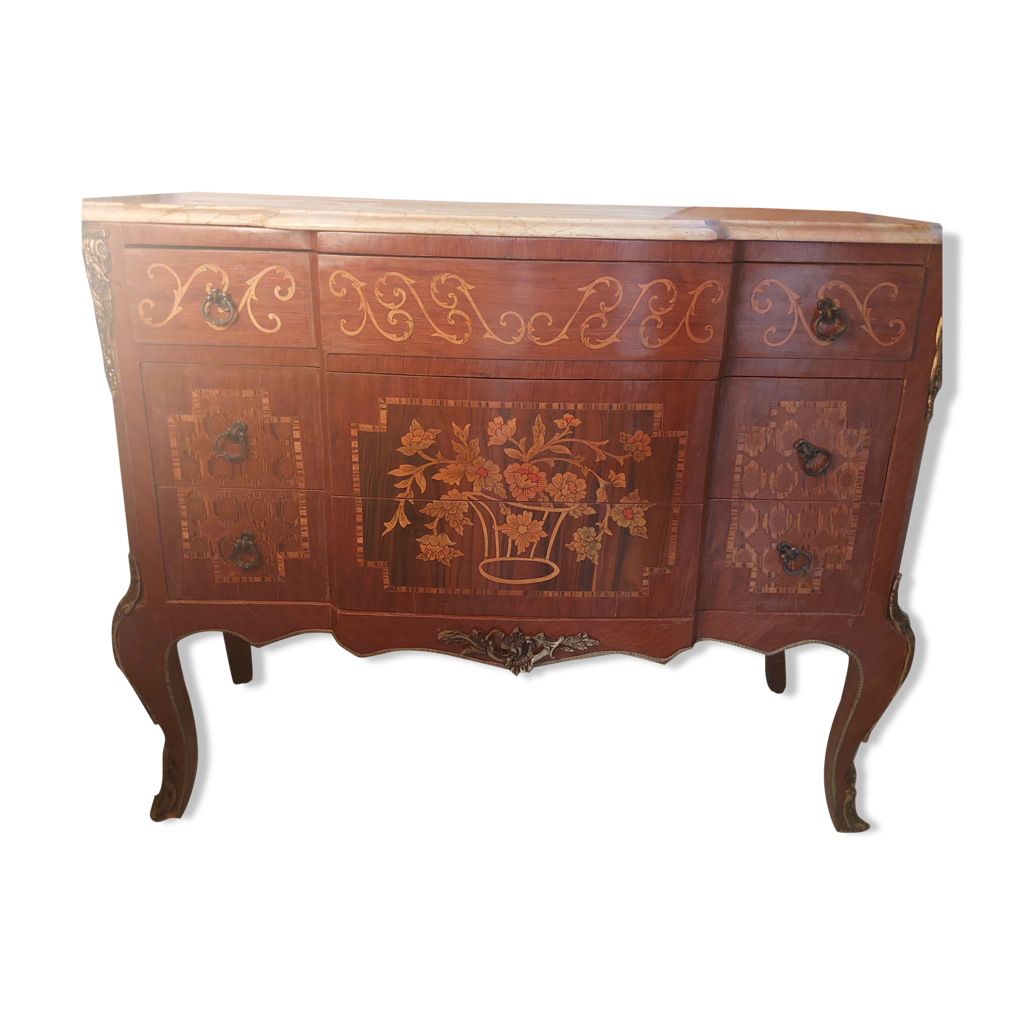 Marqueterie marbre d'occasion - Ameublement