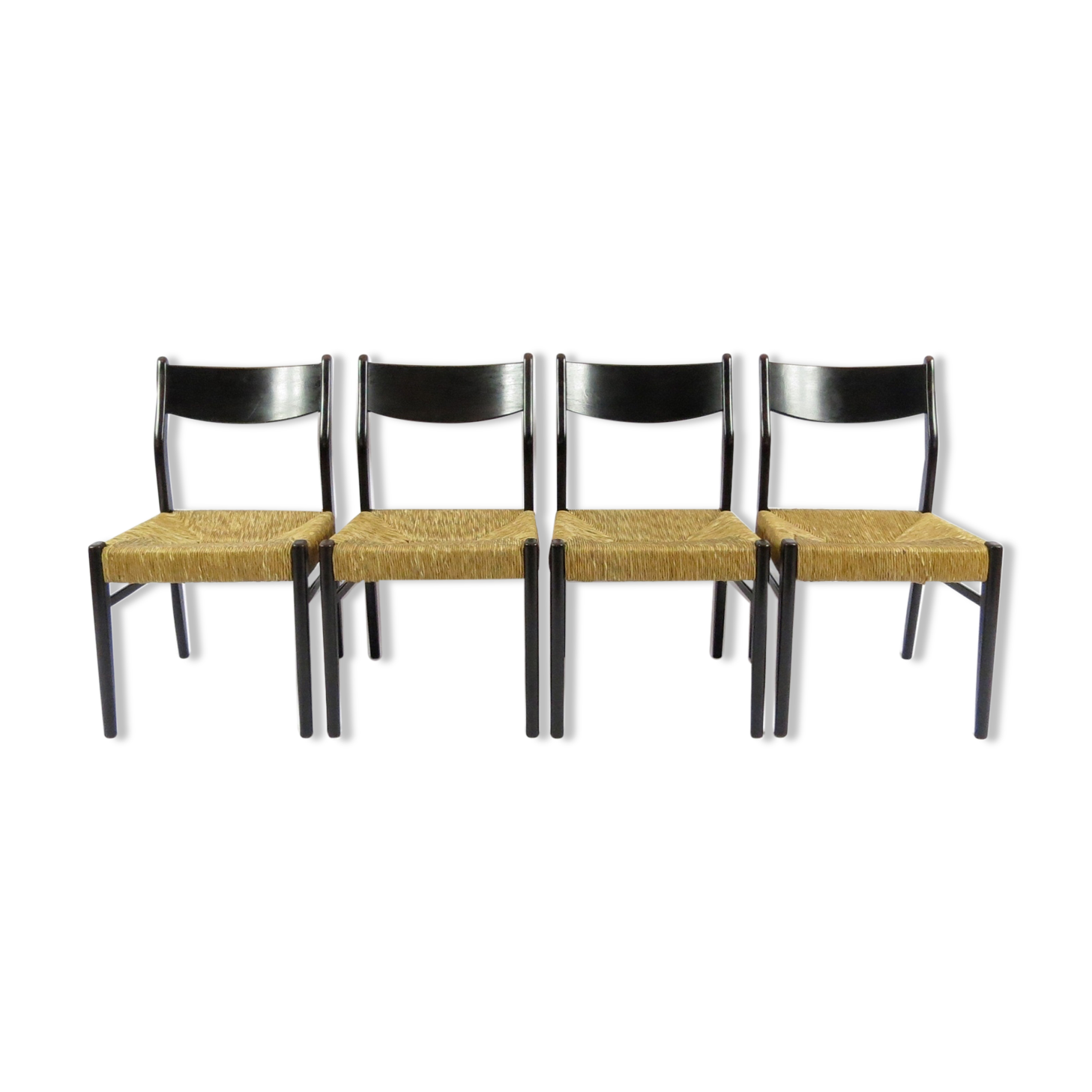 Set of 4 Belgian dining chairs, 1950s