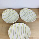 12 ceramic plates, Aurore model by Salins, vintage