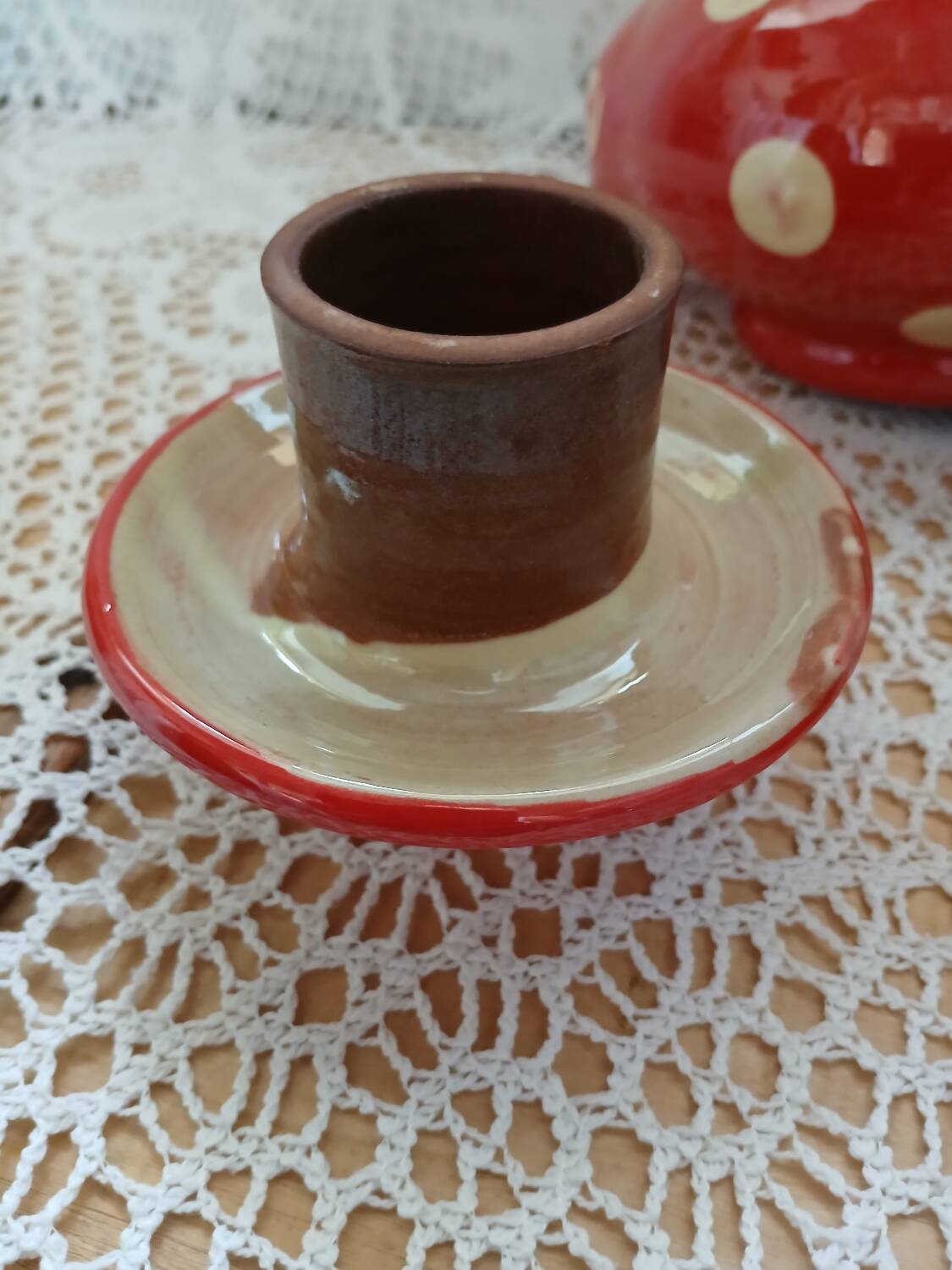 Handmade pottery teapot