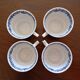 4 Ridgway (Staffordshire) blue "Windsor" English cups