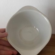 Vintage earthenware bowl with pink floral design from Badonviller.