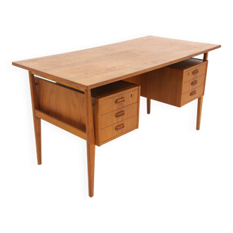 Scandinavian teak desk, Sweden, 1950