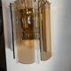 Pair of Italian smoked glass wall lights 1970