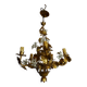 Lustre Hans Kogl feuilles dorée et émaillée 1960