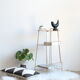 Side table in gilded brass
