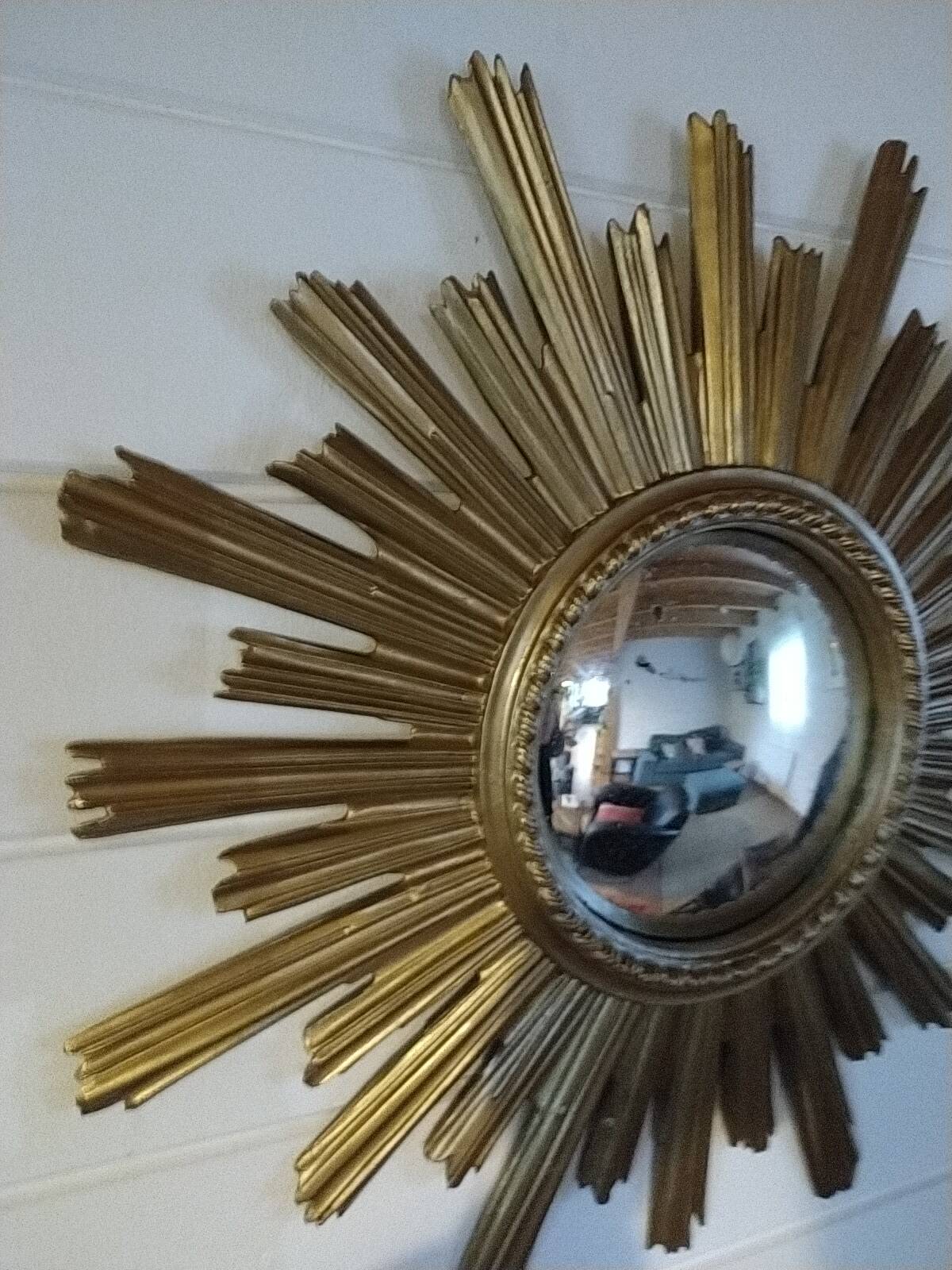 Sun mirror from the 50s/60s. Witch's Eye. 60 cm.