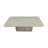 80's travertine coffee table