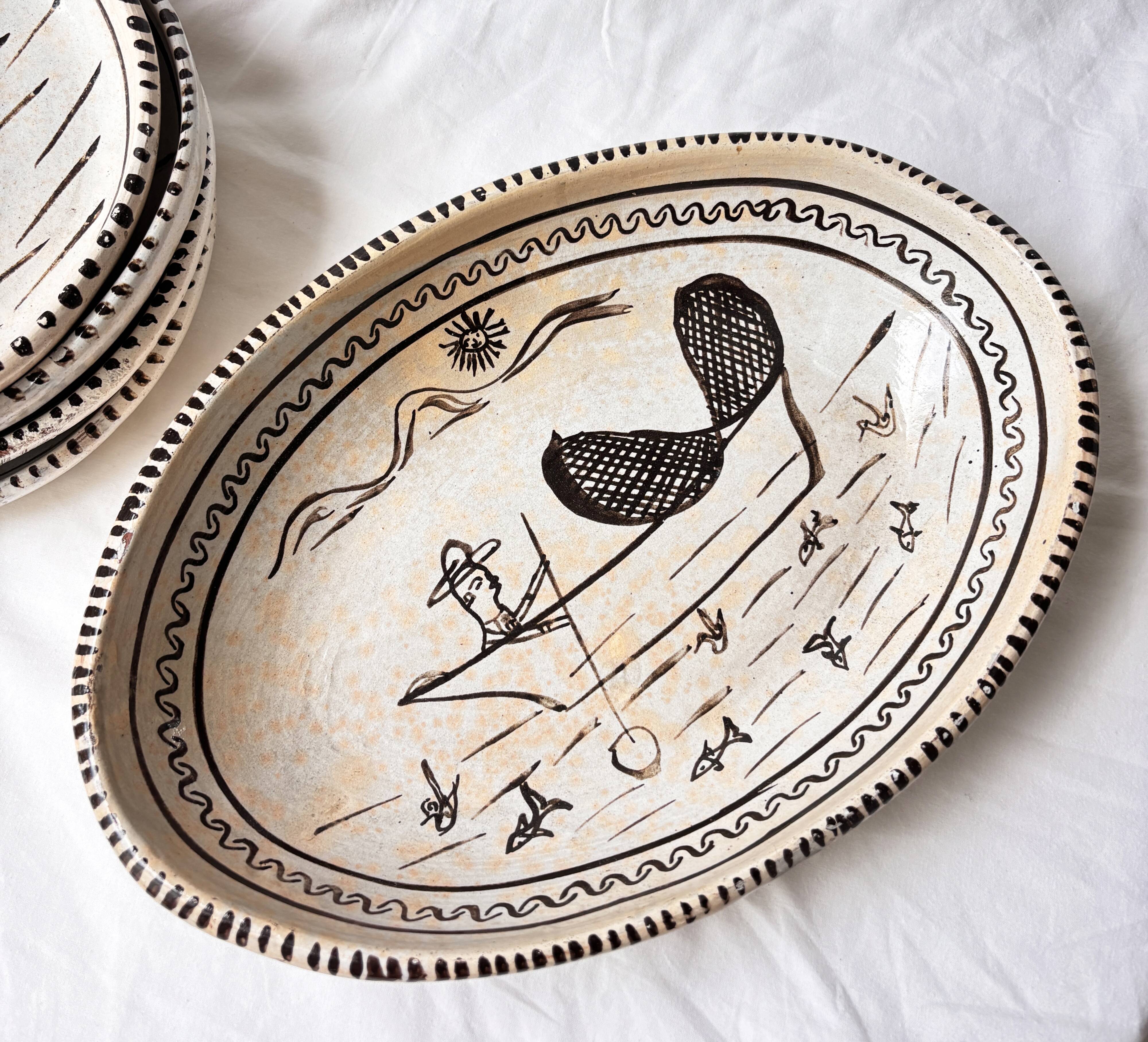 Rare ceramic service Bernardo Zaldizar